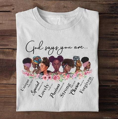Black & Beautiful Women's Graphic T-Shirt AlansiHouse 0816154 XL 