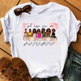 Black & Beautiful Women's Graphic T-Shirt AlansiHouse 0816162 XXL 