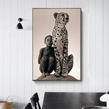 Boy and A Cheetah Canvas Painting AlansiHouse 