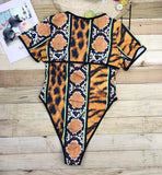 Classic African Printed Two Piece Women's Swimsuit AlansiHouse 