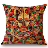 Colorful Abstract Africa Painting + Home Decorative Sofa Throw Pillow Case AlansiHouse 