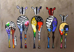 Colorful African Zebra Canvas Art Paintings AlansiHouse 20x30cm no frame no frame 