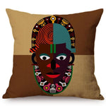 Colorful Fashion African Girl Cushion Covers AlansiHouse 45x45cm H 