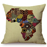 Colorful Fashion African Girl Cushion Covers AlansiHouse 45x45cm I 