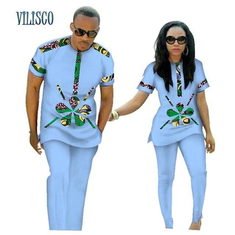 Couples African Print Top and Pants Sets AlansiHouse 10 S 