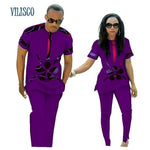 Couples African Print Top and Pants Sets AlansiHouse 