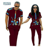 Couples African Print Top and Pants Sets AlansiHouse 3 S 