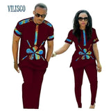 Couples African Print Top and Pants Sets AlansiHouse 3 S 