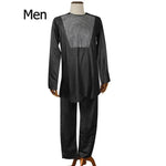 Couples Traditional African Clothing Sets AlansiHouse men black L 