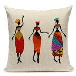 Dancing Lady Africa Geometric Pillow Covers AlansiHouse 450mm*450mm 10 