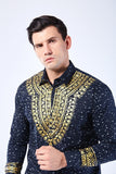 Dashiki Golden Printed Dress Shirt AlansiHouse 