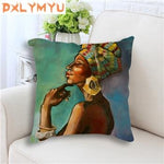 Decorative Cushion Covers of Africa Paintings AlansiHouse 450mm*450mm 3 as picture 