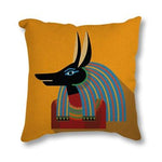 Egyptian Art African Impression + Exotic Decoration Throw Pillow Case AlansiHouse 450mm*450mm as picture 
