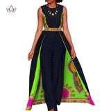 Elegant African Dashiki Design Sleeveless Romper Jumpsuit for Women AlansiHouse 11 XL 