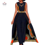 Elegant African Dashiki Design Sleeveless Romper Jumpsuit for Women AlansiHouse 12 XL 