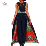 Elegant African Dashiki Design Sleeveless Romper Jumpsuit for Women AlansiHouse 15 XL 