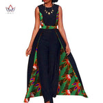 Elegant African Dashiki Design Sleeveless Romper Jumpsuit for Women AlansiHouse 20 XL 
