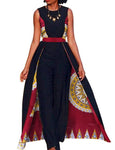 Elegant African Dashiki Design Sleeveless Romper Jumpsuit for Women AlansiHouse 9 XL 