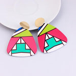 Ethnic Colorful Wooden Earrings AlansiHouse C1 
