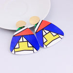 Ethnic Colorful Wooden Earrings AlansiHouse C2 