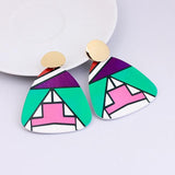Ethnic Colorful Wooden Earrings AlansiHouse C3 
