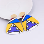 Ethnic Colorful Wooden Earrings AlansiHouse C6 