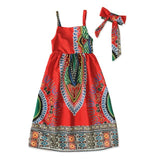 Girl's African Dashiki Dresses AlansiHouse Color1 Height 80CM 