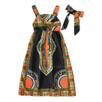 Girl's African Dashiki Dresses AlansiHouse Color2 Height 85CM 