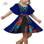 Girls Short Sleeve Dress with African Print Design AlansiHouse 10 XS 