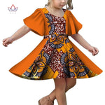 Girls Short Sleeve Dress with African Print Design AlansiHouse 14 XS 