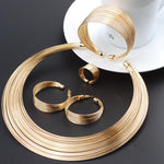 Gold Line Necklace Set for Women AlansiHouse 