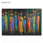 Hand-painted High Quality Rich Colors Abstract African Figures Oil Painting AlansiHouse 
