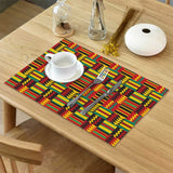 Kenyan Geometric Printed Kitchen Placemats AlansiHouse 