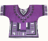 Kids Traditional African Dashiki AlansiHouse purple for kids S 