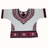 Kids Traditional African Dashiki AlansiHouse whitepink for kids S 