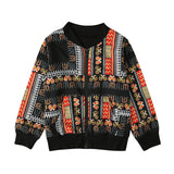 Kids Windproof African Dashiki Jacket AlansiHouse black 130 United States