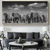 Large Modern African Elephants Canvas Painting AlansiHouse 