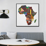 Map of Africa Canvas Art Painting AlansiHouse 