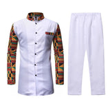 Men's 2 Piece African Style Shirt and Trouser Set AlansiHouse 