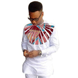 Men's African Ankara Fashion Long Sleeve Shirt AlansiHouse 