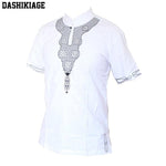 Men's African Dashiki Casual T-Shirt AlansiHouse 2 M 