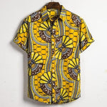 Men's African Dashiki Loose Short Sleeve Dress Shirts AlansiHouse CS206 XXL 