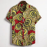 Men's African Dashiki Loose Short Sleeve Dress Shirts AlansiHouse CS207 XL 