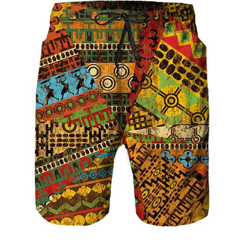 Men's African Dashiki Print T-Shirt and Shorts Set III AlansiHouse Shorts-C 6XL China