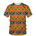 Men's African Dashiki Print T-Shirt and Shorts Set III AlansiHouse Tee-B 5XL China