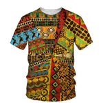 Men's African Dashiki Print T-Shirt and Shorts Set III AlansiHouse Tee-C S China