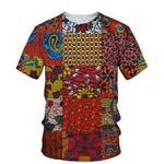 Men's African Dashiki Print T-Shirt and Shorts Set III AlansiHouse Tee-F XXXL China