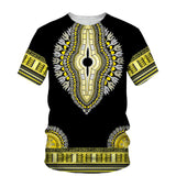 Men's African Dashiki Print T-Shirt & Shorts Set AlansiHouse Tee-D 6XL China