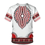 Men's African Dashiki Print T-Shirt & Shorts Set AlansiHouse Tee-H XXL China