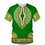 Men's African Dashiki Print T-Shirt & Shorts Set AlansiHouse Tee-I 6XL China